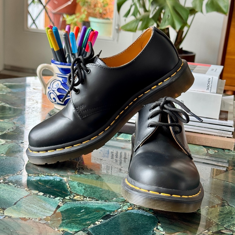 Dr. Martens Black 1461 Smooth Leather Lace-Up Shoes